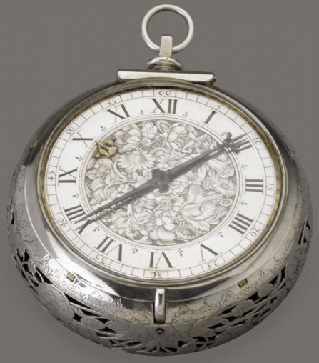 A Rare French Silver Coach Watch with Hour Striking Signed