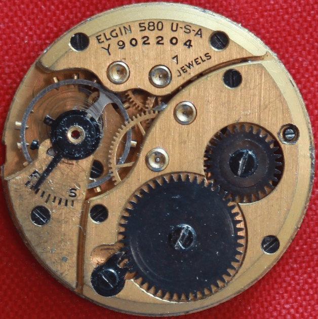 Elgin caliber 580 movement – specifications and photo
