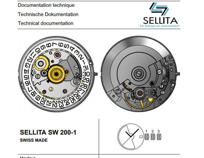 Sellita SW 200-1 movement