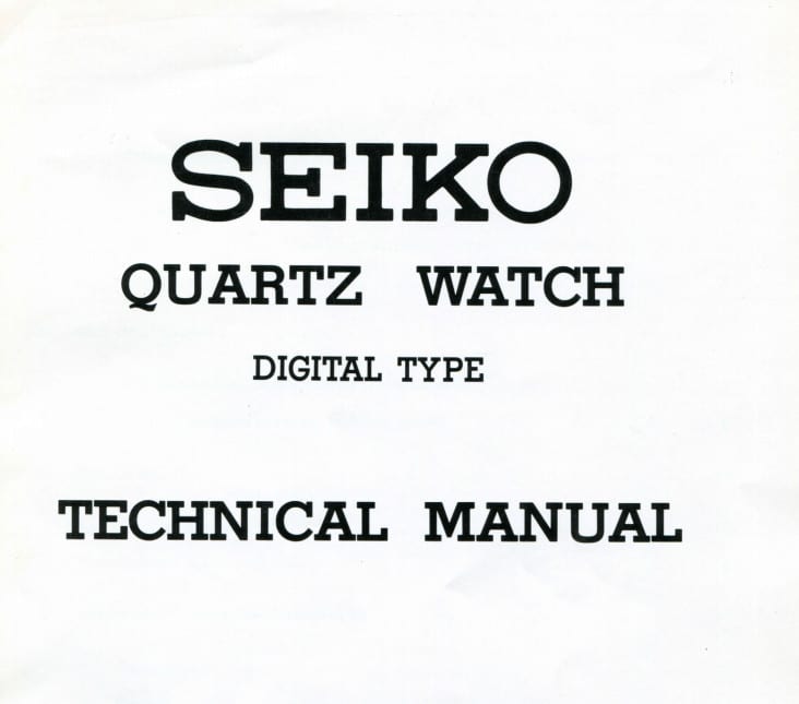 Seiko Quartz Watch Digital Type Technical Guide 1980 - BUZZUFY