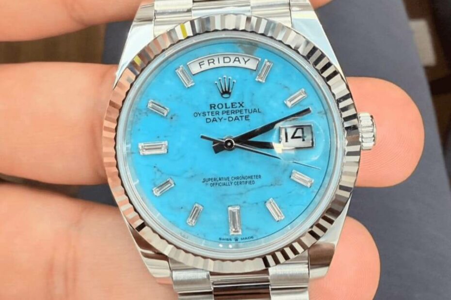 rolex 228236 platinum president turquoise dial