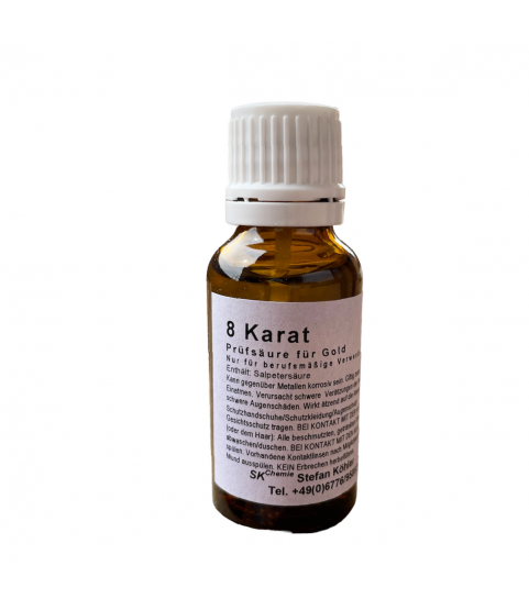 Test Acid for Gold 8k 333 goldsmith 20ml Germany