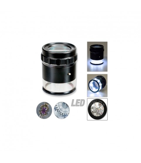 Measure and control loupe LED light x10 3 double lenses precision magnifier for watchmakers