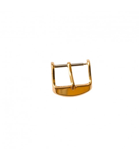 Yellow gold plated buckle for leather strap closure chrono unisex 22mm
