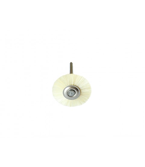 Round miniature goat’s hair soft polishing brushes, mounted bristles 21mm