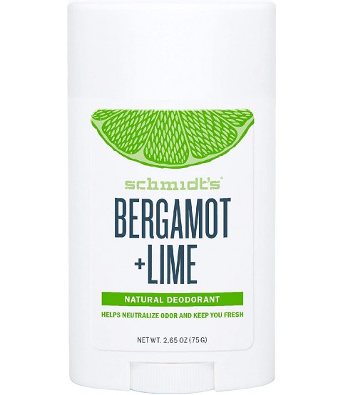 Schmidt's Natural Deodorant Stick with Bergamot and Lime 75g Vegan Certified and Aluminium Salt Free Effective 24 Hours…