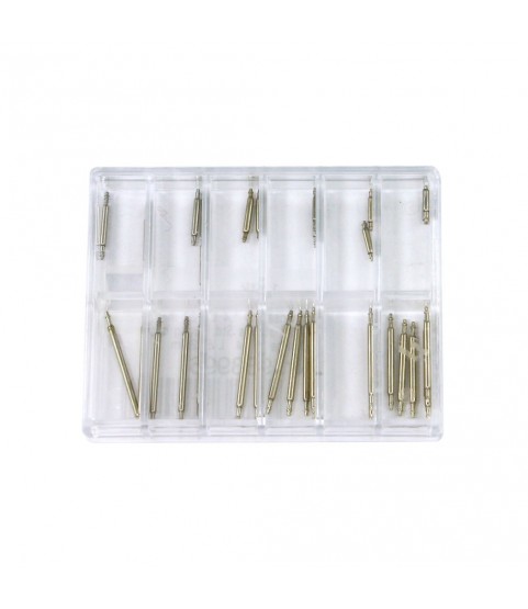 Assortment of 36 spring bars w/flange Ø 1,4 mm L 6-22 mm