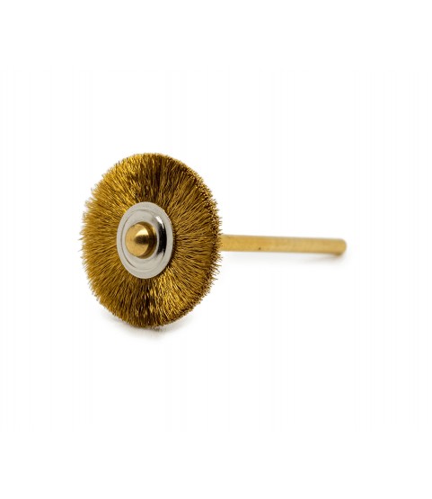 Brass wire brush HP shaft Ø 22 mm, wire Ø 0.1 mm
