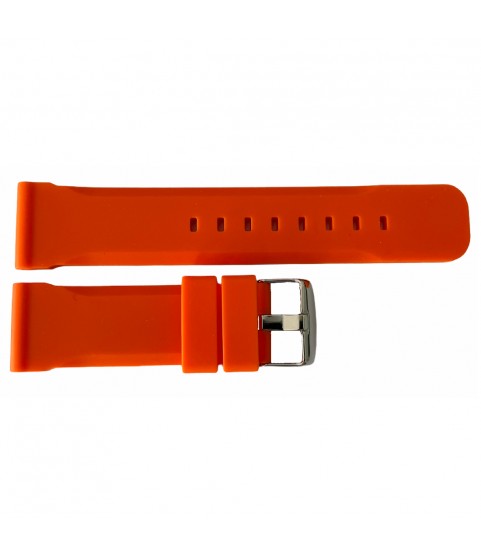 Buzzufy silicone orange chrono watch strap 18mm
