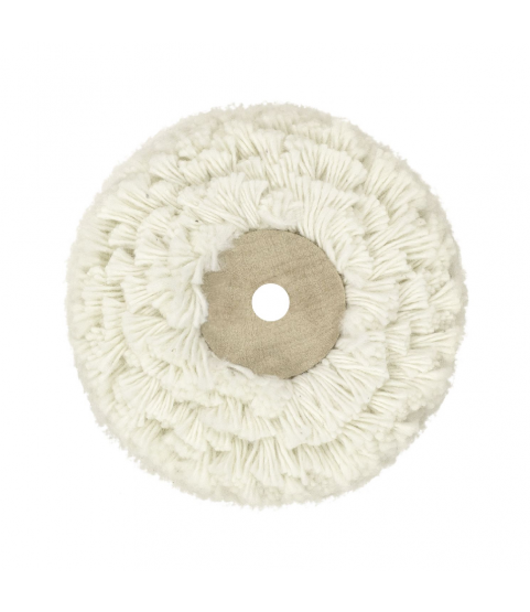 Cotton polishing wheel with wooden centre 95 x 36 mm
