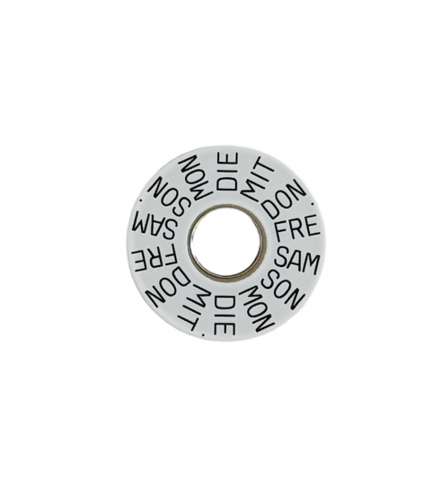 ETA 7750 day indicator white-black German part 2561