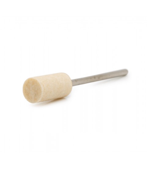 Felt polisher hard white wheel, cylinder, Ø 8 mm, HP shaft