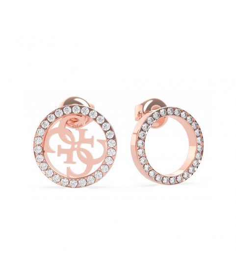 Guess women's rose gold earrings with SWAROVSKI stones UBE79100