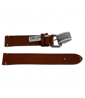 Mokka reddish brown strap with stitch 18 mm