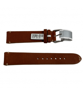 Mokka reddish brown strap with stitch 20 mm