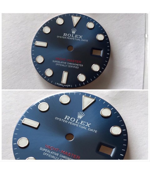New Rolex Yacht-Master 116622 blue chromalight watch dial