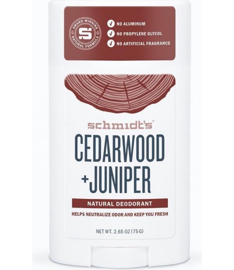 Schmidt's Cedarwood + Juniper Natural Deodorant Stick 75g