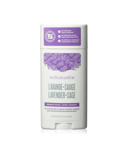 Schmidt's Deodorant Stick, Lavender + Sage 92gr