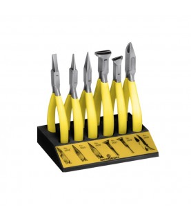 Bergeon 6283 assortment of 6 pliers with corrugated nose