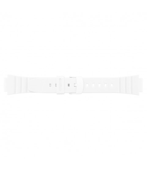 Casio 10409325 white rubber watch strap W-214HC-7AV, W-214HC-7BV 16 mm