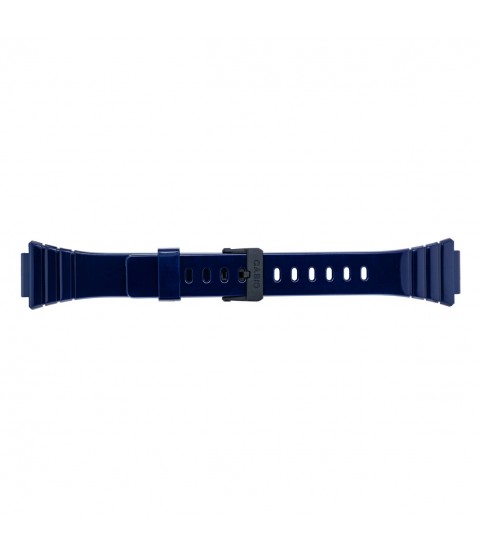 Casio 10435865 blue rubber watch strap W-215H-2AV 18mm