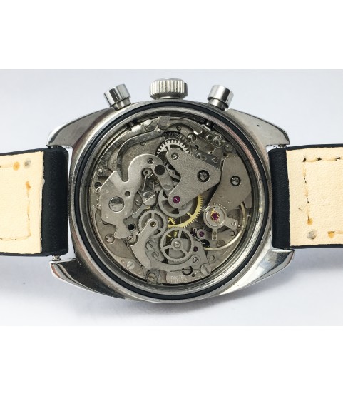 Rare Vintage Yema Sous Marine Big Eye Chronograph Men's Watch Valjoux 7733