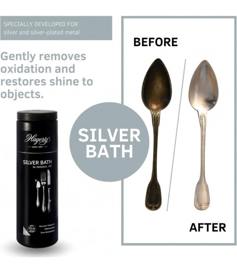 Hagerty Silver Bath Cleaner Dip for Silver and Silver-Plated Cutlery, 580 ml