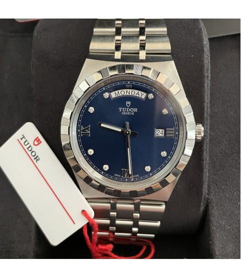 New Tudor Royal M28600-0006 blue dial with diamonds 41 mm 2022