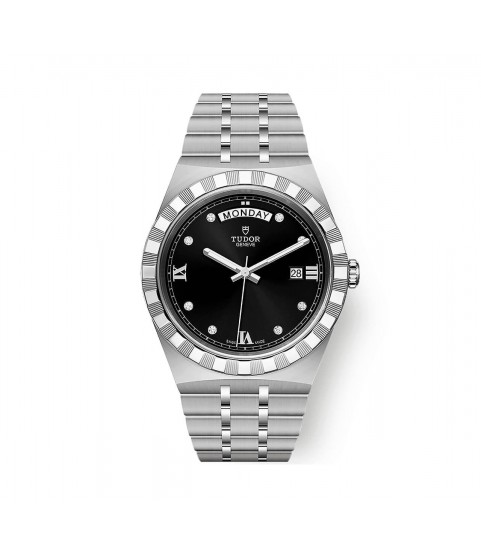 New Tudor Royal M28600-0004 black dial with diamonds 41 mm 2022