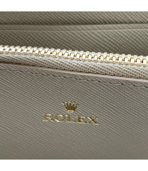 New Rolex leather women grey long wallet 2022 - 221334
