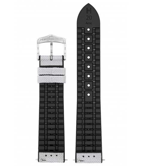 Hirsch Arne grey/silver watch strap 18 mm 0925094030-2-18 Hirsch Arne grey/silver watch strap 18 mm 0925094030-2-18