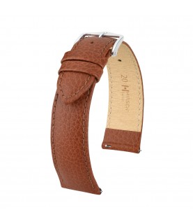 Hirsch Kansas L Golden brown leather watch strap 20 mm 01502070-2-20