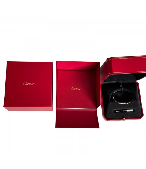 New Cartier Love 18k white gold bracelet size 17 2022