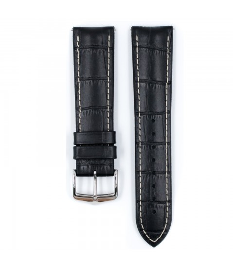 Hirsch watch leather calfskin strap George L black 20mm 0925128050-2-20