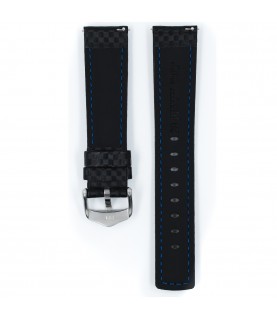 Hirsch watch Carbon black strap L 20mm 02592052-2-20