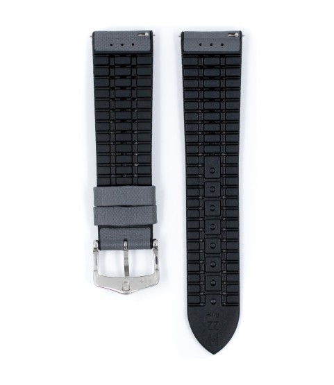 Hirsch Arne Grey/Silver Watch Strap 20mm 0925094030-2-20