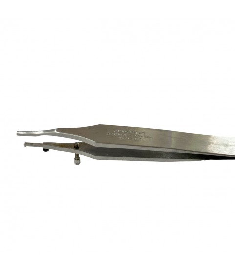 Dumont tweezer Type 9/0, for Breguet hairsprings spirals, stainless steel-carbon, 110 mm