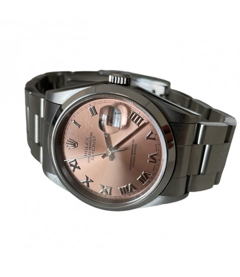 Rolex Datejust 16200 Salmon Roman dial men's watch
