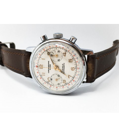 Vintage Chronographe Suisse Men's Watch Venus 188 1950s