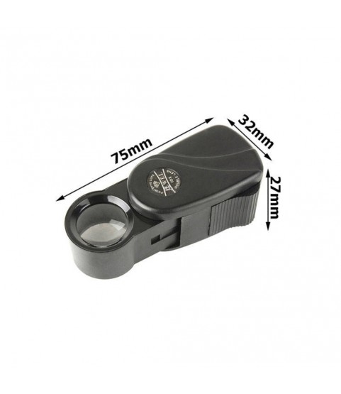 Jewelry pocket magnifier, extendable 10x 20mm