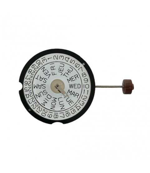 Ronda 507 10 1/2''' quartz movement with date on 3 o'clock SC-DD(3) and month
