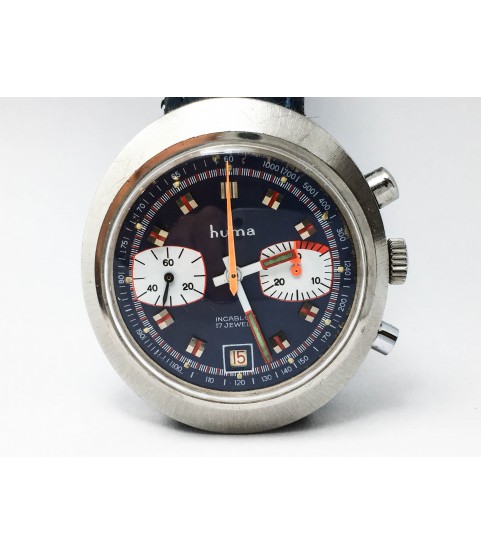 Vintage Huma Chronograph Men's Watch Valjoux 7734