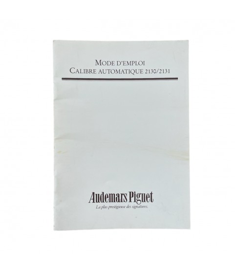 Audemars Piguet automatic 2130, 2131 instructions for use booklet
