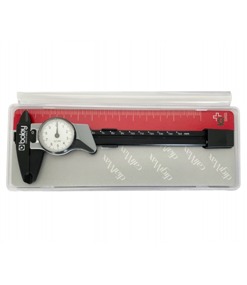 Boley precision plastic calliper gauge with analogue clock 0-150 mm