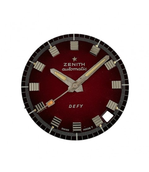 Vintage Zenith Defy automatic red dial, hands 28.5 mm