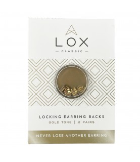 LOX classic locking earring backs gold tone