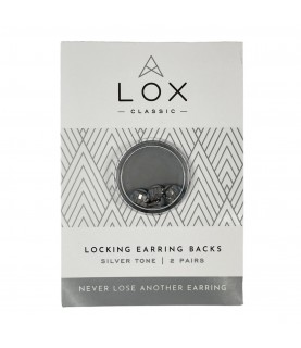 LOX classic locking earring backs silver