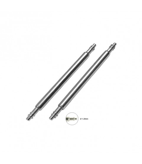 Spring bars shape B/22 with double flange 16 mm, 1.20 mm