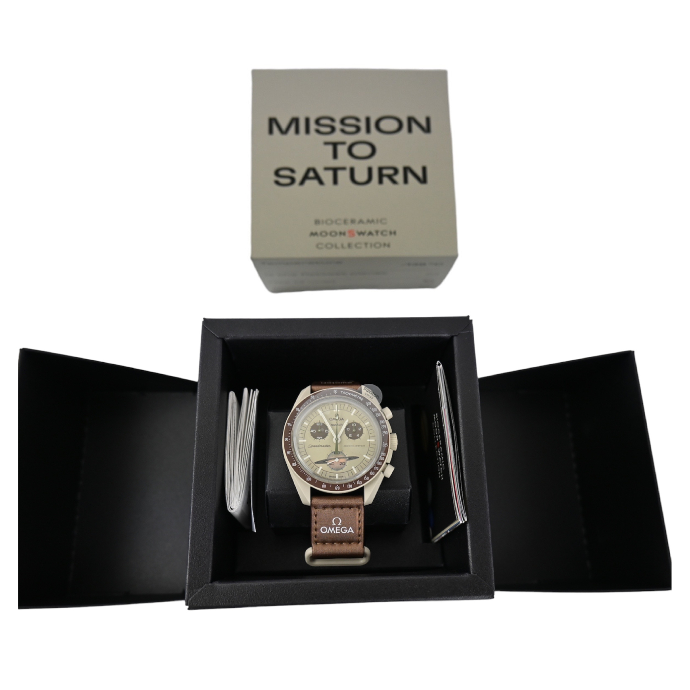 New SWATCH Omega Mission to Saturn chronograph men's watch 2023 