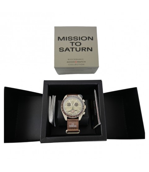 New SWATCH Omega Mission to Saturn chronograph men's watch 2023